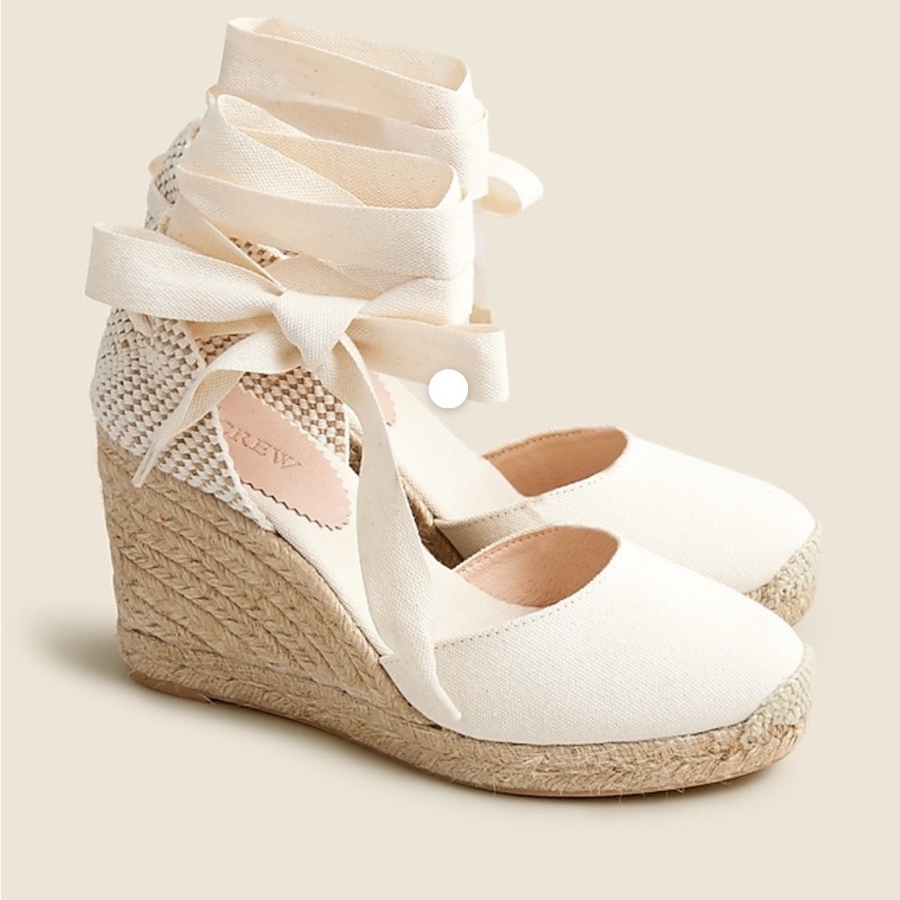 J.Crew Cream Espadrille Wedges